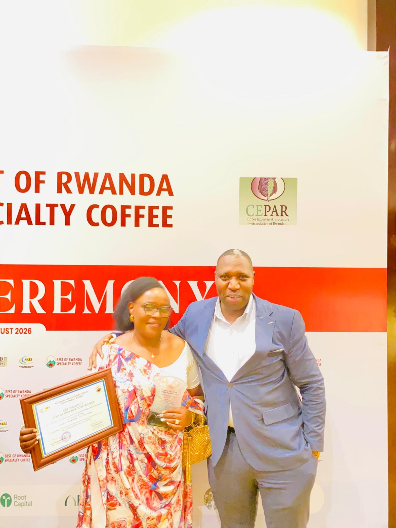 Award presentation at the ceremony